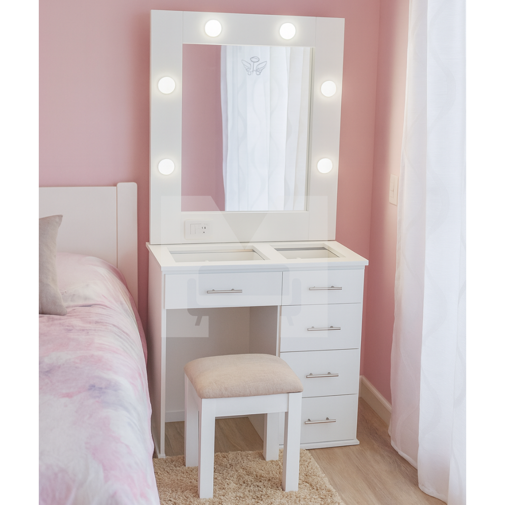 Coqueta Gabinete Pequeña Blanca