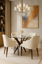 Comedor Burdeos 4 Sillas Beige